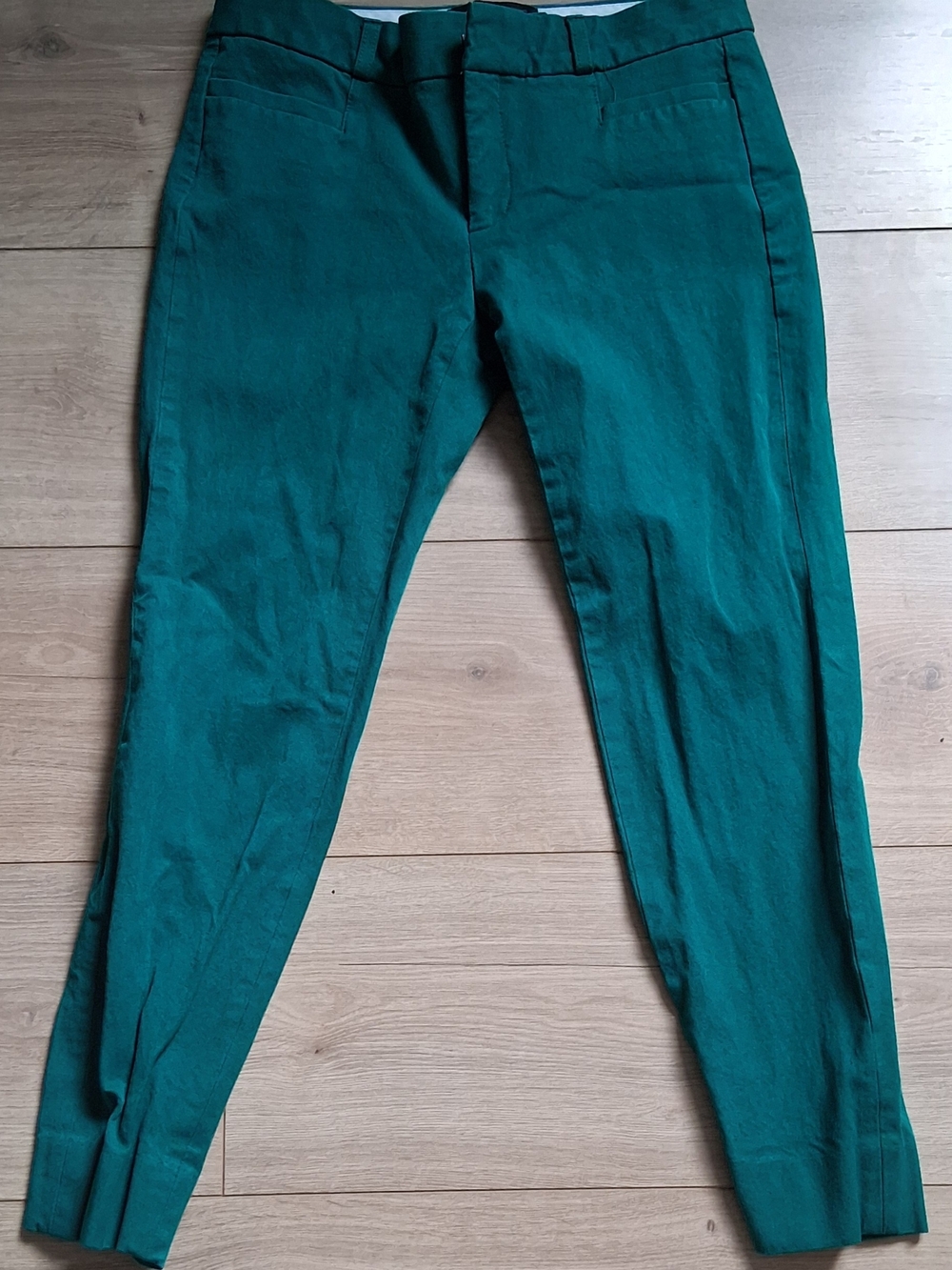 Women's Green Slim Skinny Ankle Pants Slacks